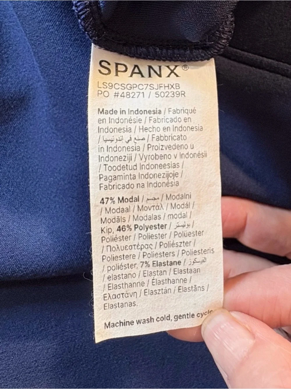 💥SPANX AirEssentials Wide Leg Pant Timeless Navy Soft Luxe Travel Lounge~XL🧡 - Picture 9 of 11